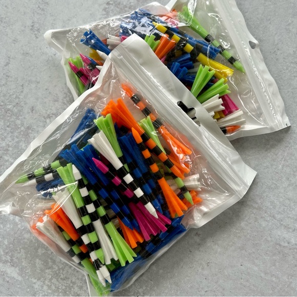 Neon Mix Performance Plastic 2 3/4" Bulk Golf Tee Lot,  (100pc total) NWT - Picture 3 of 3